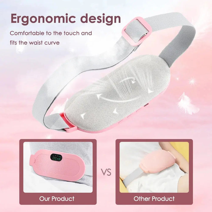 Menstrual Heating Pad Smart Abdominal Massager Warm Palace Belt Waist Vibration Massage Device for Cramps Period Pain Relief ROSLIN'SHOP Seu Estilo Nossa Força