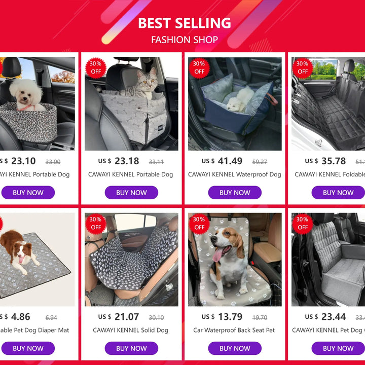 Proteção e Conforto em Viagens: CAWAYI KENNEL – A Capa de Assento Ideal para Cães e Gatos!" ROSLIN'SHOP Seu Estilo Nossa Força