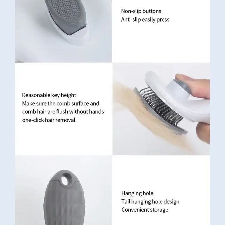 Pet Dog Hair Brush Cat Comb Grooming And Care Cat Brush Stainless Steel Comb For Long Hair Dogs Cleaning Pets Dogs Pet Dog Hair ROSLIN'SHOP Seu Estilo Nossa Força