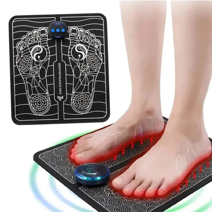 Relaxing Foot Massage Pad with Intelligent  Pulse Acupuncture USB Rechargeable Foot Therapy Device ROSLIN'SHOP Seu Estilo Nossa Força