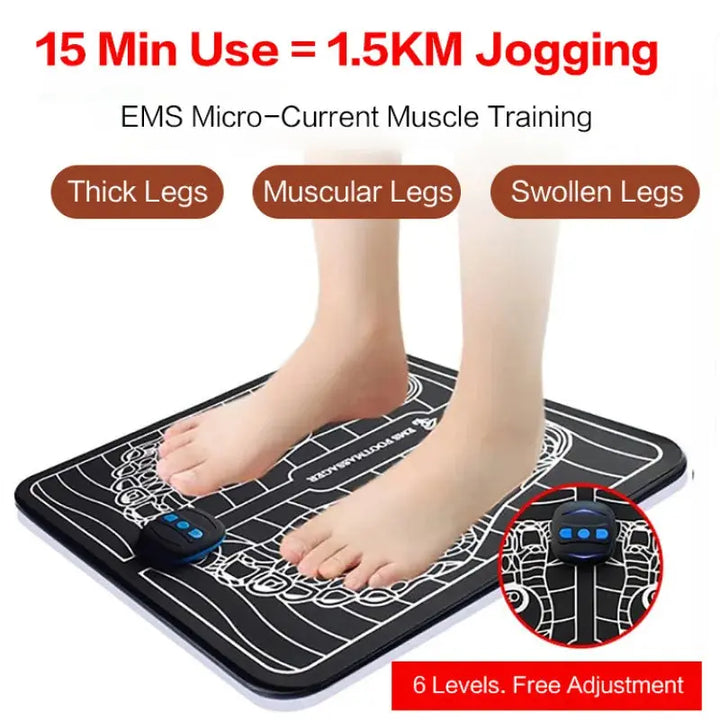 Relaxing Foot Massage Pad with Intelligent  Pulse Acupuncture USB Rechargeable Foot Therapy Device ROSLIN'SHOP Seu Estilo Nossa Força