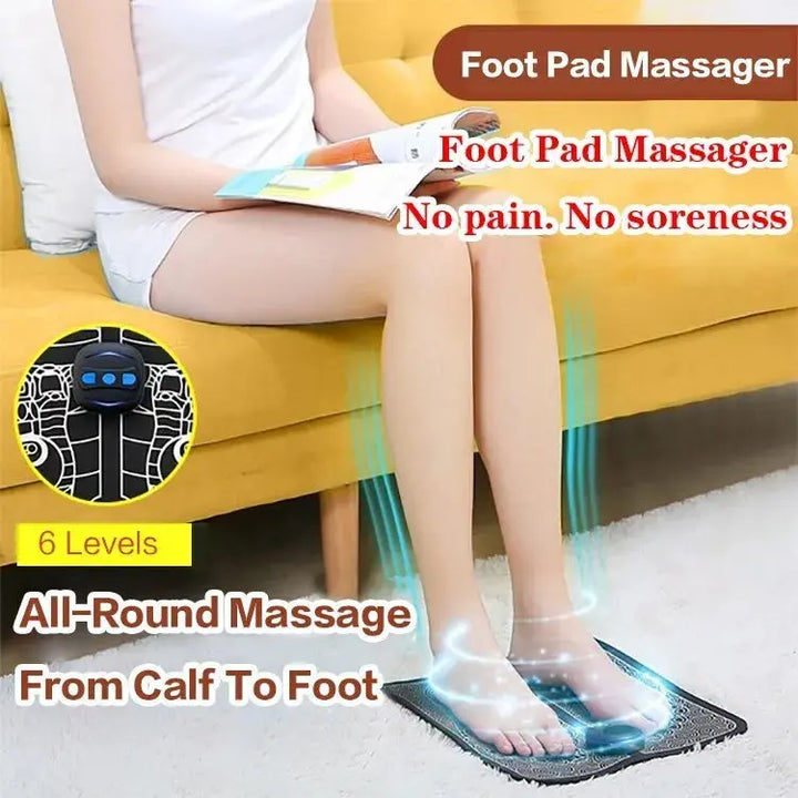 Relaxing Foot Massage Pad with Intelligent  Pulse Acupuncture USB Rechargeable Foot Therapy Device ROSLIN'SHOP Seu Estilo Nossa Força