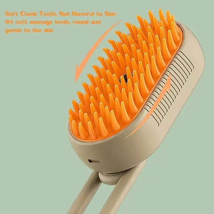 Steamy Dog Brush Electric Spray Cat Hair Brush 3 in1 Dog Steamer Brush for Massage Pet Grooming Removing Tangled and Loose Hair ROSLIN'SHOP Seu Estilo Nossa Força