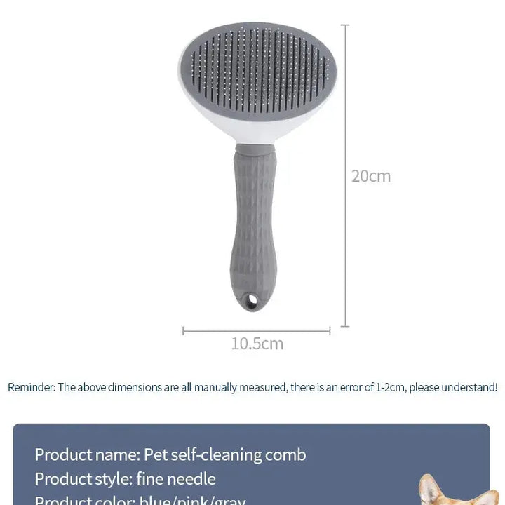 Pet Dog Hair Brush Cat Comb Grooming And Care Cat Brush Stainless Steel Comb For Long Hair Dogs Cleaning Pets Dogs Pet Dog Hair ROSLIN'SHOP Seu Estilo Nossa Força